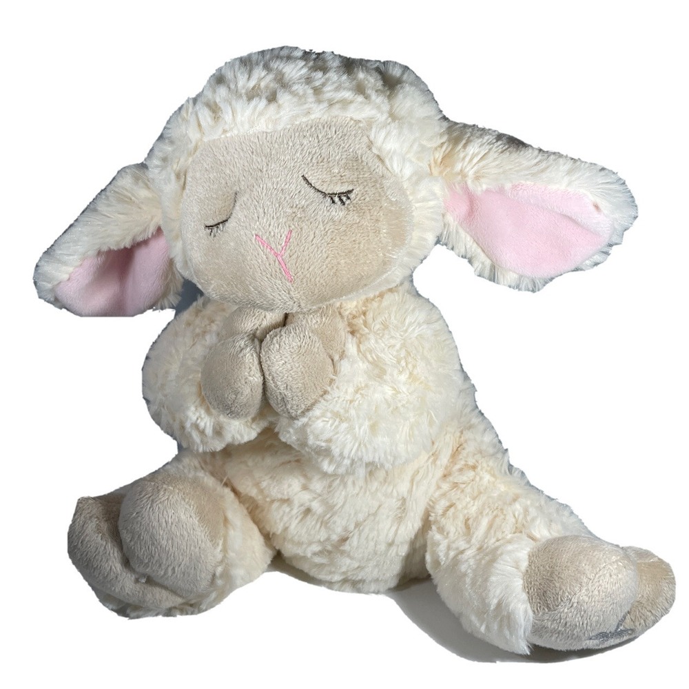 Ganz Plush Animal Lamb Cream Praying Religious God Bless This Child‎ Cross